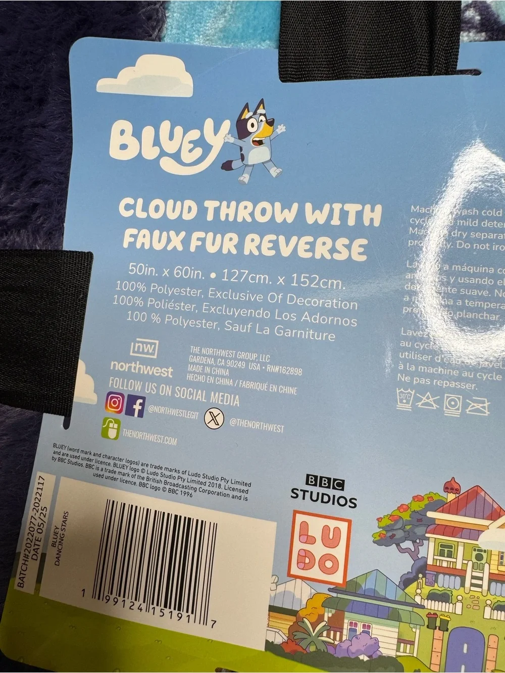 New 50x60 Bluey Reversible Kids Throw Blanket